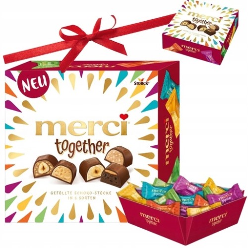 Przejdź do produktu Czekoladki Merci Together Storck Praliny Bombonierka Mix Smaków 175 g