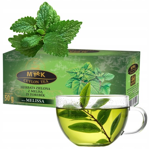 Przejdź do produktu MK Herbata Zielona Z Melisą Relaksująca Ceylon TeaTorebki 50g 2gx25t