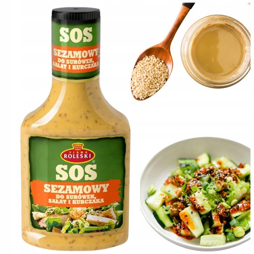 Przejdź do produktu Roleski Sos Sezamowy Kremowy Orientalny Idealny Do Sałatek I Kurczaka 300g