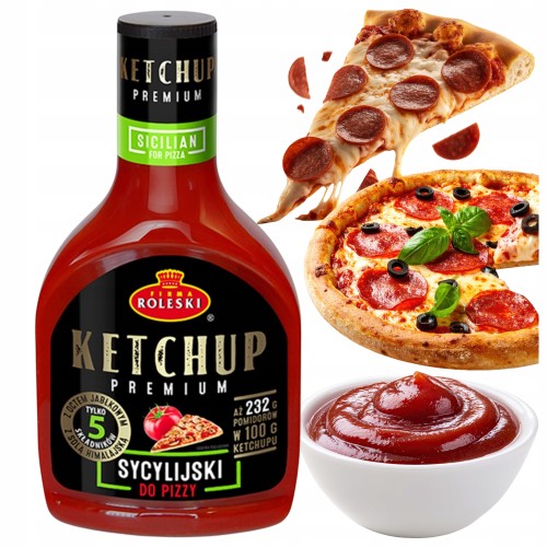 Przejdź do produktu Roleski Ketchup Premium Pomidorowy Sycylijski do Pizzy Wyjątkowy Smak 465g