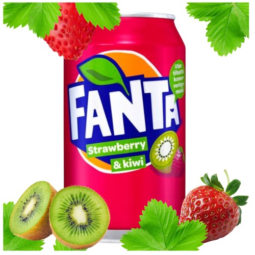 Przejdź do produktu Fanta Strawberry Kiwi Orzeźwiająca Moc Truskawek Kiwi Napój Gazowany 330ml