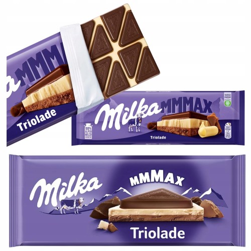 Przejdź do produktu Milka MMMAX Triolade Trzy Czekoladowe Światy W Jednej Tabliczce 280h