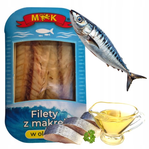 Przejdź do produktu Filet Z Makreli W Oleju MK Do Sałatek Dodatkowe Żródło Omega 3 115G