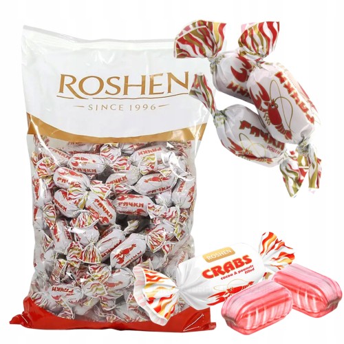 Przejdź do produktu Roshen Raki Crabs Cukierki Karmelowe Smak Dzieciństwa 1kg