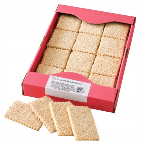 Przejdź do produktu Ciastka z Kremem Kokosowym Kokosowa Rozkosz Ciasteczka do Kawy Herbaty 500g
