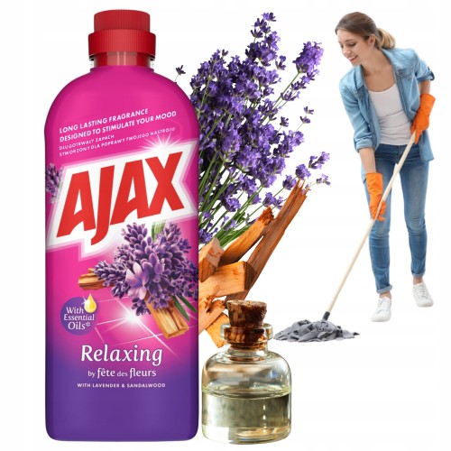 Przejdź do produktu AJAX Floral Fiesta Relaxing Płyn do Sprzątania z Olejkami Lavenda Sandal 1l