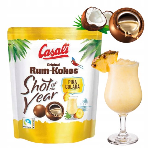 Przejdź do produktu CASALI Rum Kokos Draże Cukierki Kokosowe Kulki Pina Colada 175g