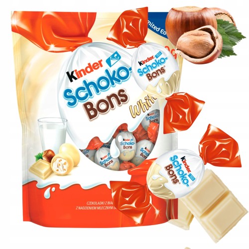 Przejdź do produktu Czekoladki Kinder Schoko Bons White Biała Wersja Kultowej Przyjemności 200g