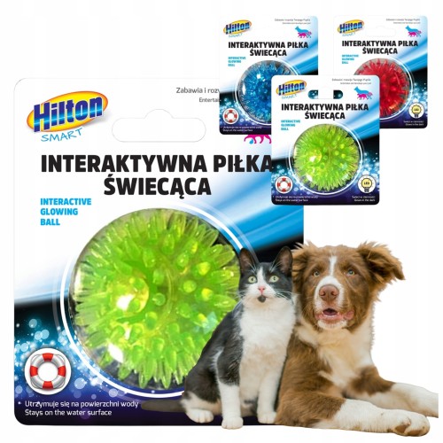 Przejdź do produktu Hilton Piłka Zabawka Dla Psa Lub Kota Interaktywna Piłka Świecąca