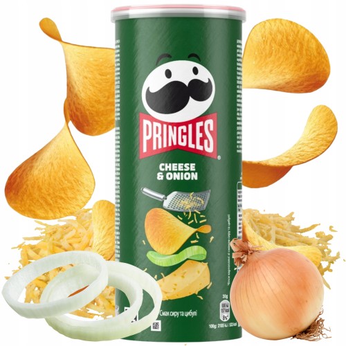 Przejdź do produktu Pringles Cheese & Onion Chipsy Ziemniaczane Serowo Cebulowe Pyszne 125g
