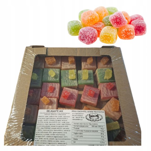 Przejdź do produktu Ciach Pol Ciastka Galaretki przekładane masą duże Opakowanie Słodkie 500g