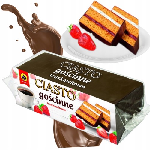 Przejdź do produktu Gran Pik Pyszne Ciasto Truskawkowe Mały Kawałek A Robi Gościnny Klimat 300g