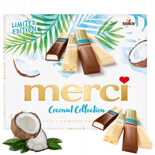 Przejdź do produktu Czekoladki Merci Coconut Collection Kokosowe Pralinki Bombonierka 250g