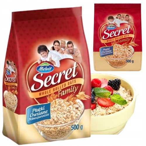 Przejdź do produktu Melvit Secret Family Płatki Owsiane Pełnoziarniste Do Mleka I Jogurtu 500g