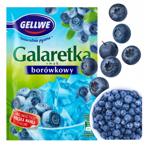 Przejdź do produktu Gellwe Galaretka Borówkowa Expres Orzeźwiająca Eksplozja Smaku 72g