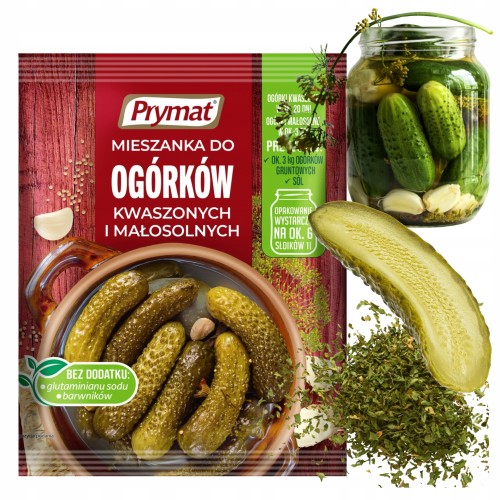 Przejdź do produktu Prymat Przyprawa do Ogórków Kwaszonych Kiszonych Małosolnych 40 g