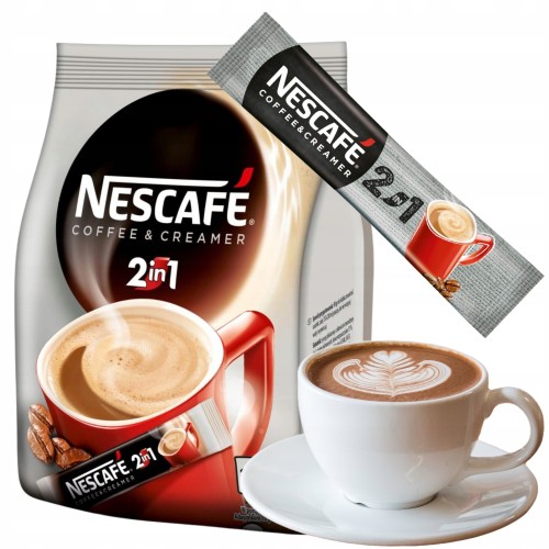 Przejdź do produktu Nescafe Kawa Rozpuszczalna 2in1 Czarna Wegetariańska Aromatyczna 80 g
