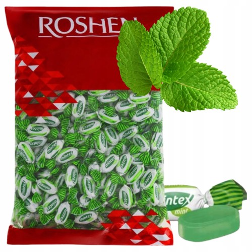 Przejdź do produktu Cukierki Roshen Karmelki Miętowe Mintex Mint Cukierki Orzeźwiające 1kg