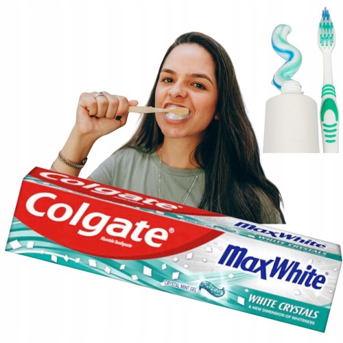 Przejdź do produktu Colgate MaxWhite Crystal Mint Gel Pasta Do Codziennej Higieny Zębów 100ml