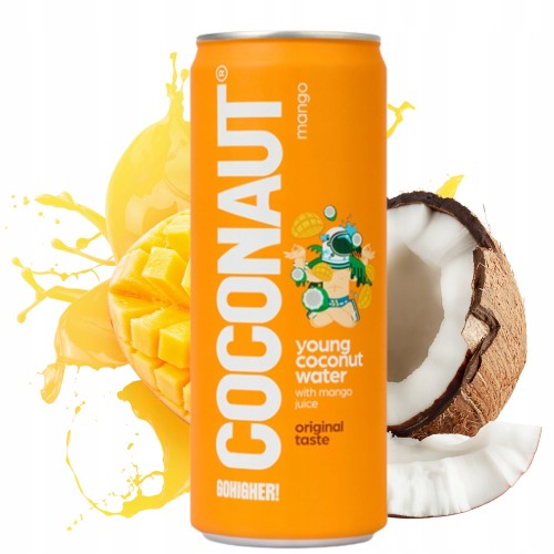 Przejdź do produktu Coconaut Woda 100% Kokosowa Z Młodego Kokosa Z Sokiem Mango 320 ml