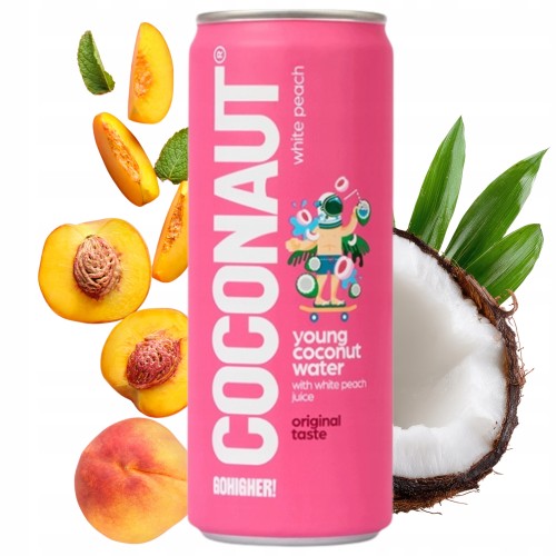 Przejdź do produktu Coconaut Woda Kokosowa Niegazowana Z Dodatkiem Brzoskwini 0,32 l