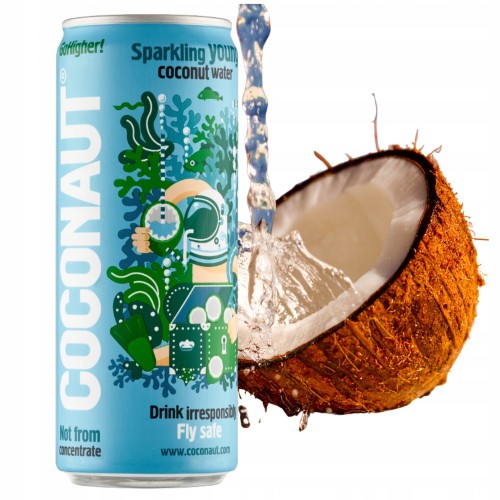 Przejdź do produktu Coconaut Orzeźwiająca Woda Kokosowa Gazowana 100% MłodegoKokosa 320ml