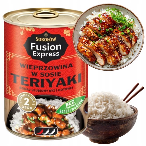 Przejdź do produktu Sokołów Fusion Express Wieprzowina Teriyaki Szybkie Gotowe Danie 400G