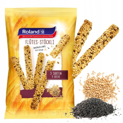 Przejdź do produktu Roland Pyszne Paluszki Chlebowe Z 3 Ziarnami 125g