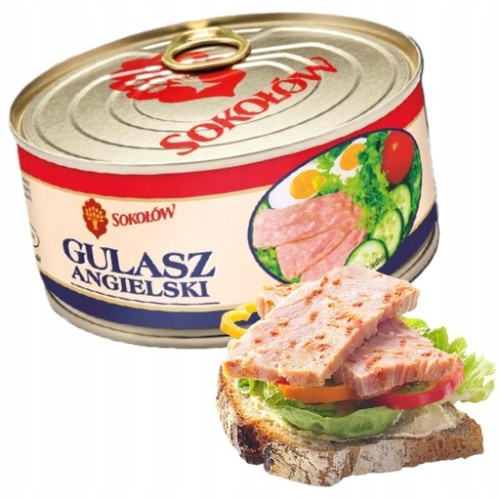 Przejdź do produktu Sokołów Konserwa Gulasz Angielski Wieprzowy Gotowe Danie Mięsne 160 g