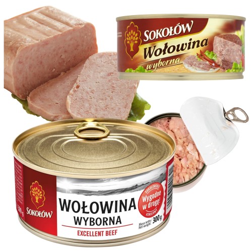 Przejdź do produktu Konserwa Wołowina Sokołów Szybkie Gotowe Danie Mięsne 300g