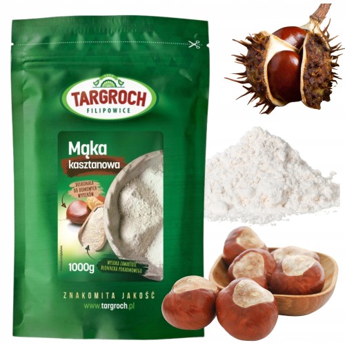 Przejdź do produktu Targroch Mąka Kasztanowa Naturalna do Wypieków i Ciast 1 kg