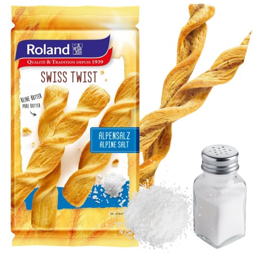 Przejdź do produktu Roland Pyszne Szwajcarskie Paluchy Z Ciasta Francuskiego Z Solą Twist 100g