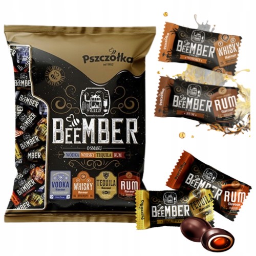 Przejdź do produktu Pszczółka Cukierki Beember Mix Wyrazisty Smak Whisky Rum Tequila Wódka1kg