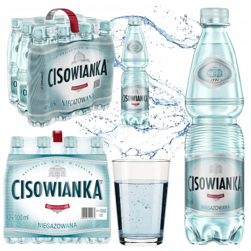 Przejdź do produktu Cisowianka Naturalna Woda Mineralna Niegazowana Niskosodowa Zgrzewka 12x0,5