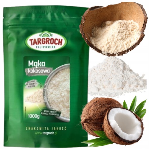 Przejdź do produktu Targroch Mąka Kokosowa Uniwersalna Naturalna Z Kokosa Bez Glutenu 1000 g