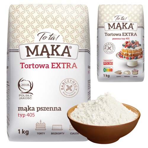 Przejdź do produktu Mąka Tortowa Extra Pszenna Tota Typ 405 Idealna Do Wypieków 1kg