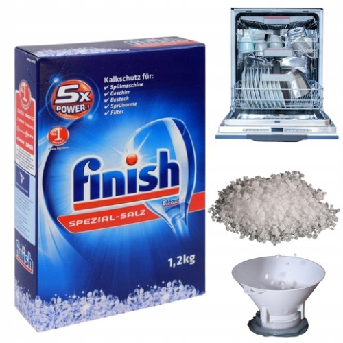 Przejdź do produktu Finish Sól do Zmywarki Gruboziarnista Skuteczne Czyszczenie Naczyń 1,2 kg