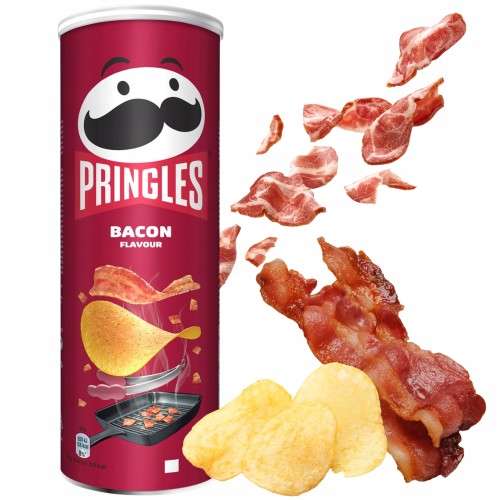 Przejdź do produktu Chipsy Pringles Bacon Chrupiące Chipsy Ziemniaczane O Smaku Boczku 165g