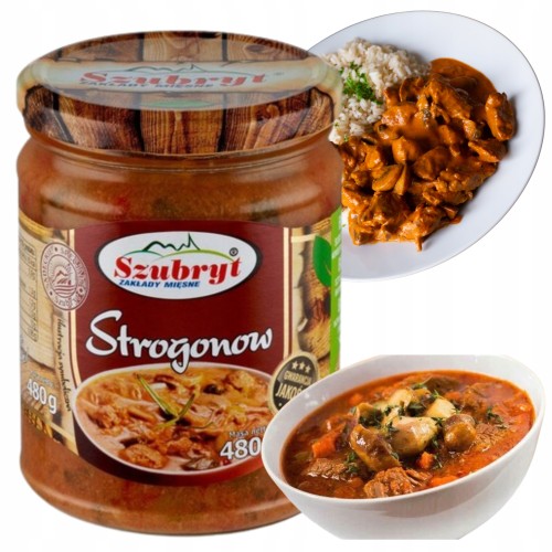 Przejdź do produktu Danie Gotowe Strogonow Wieprzowy Szubryt Wysokobiałkowe Danie 480 g