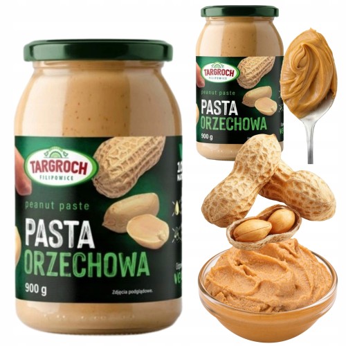 Przejdź do produktu Targroch Pasta orzechowa 100% z Orzechów Arachidowych Bez Cukru 900 g
