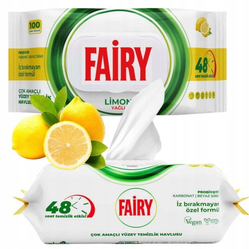 Przejdź do produktu Fairy Chusteczki Lemon Nawilżane Włóknina W Opakowaniu 100 szt.