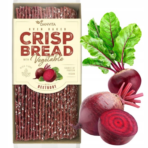Przejdź do produktu Danvita Beetroot Smaczne Odżywcze Chlebki Warzywne Z Burakiem 130G