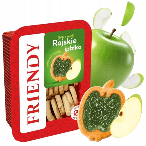 Przejdź do produktu Friendy Rajskie Jabłko Pyszne Kruche Ciastka Z Galaretką 550g