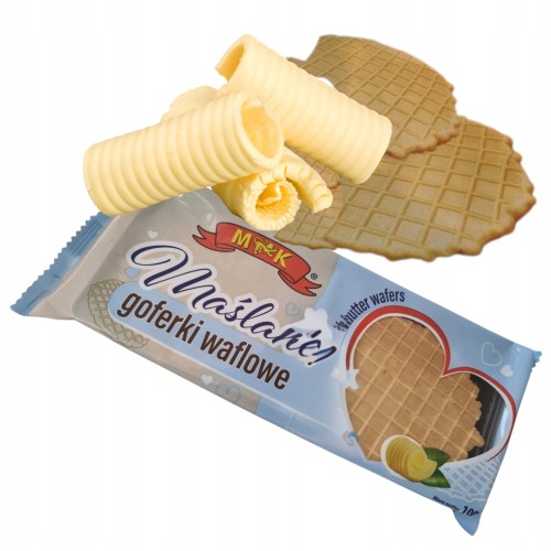 Przejdź do produktu MK Pyszne Maślane Goferki Waflowe Kruche Wafelki 100g