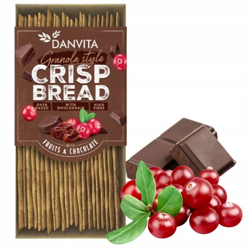 Przejdź do produktu Danvita Pieczywo Chrupkie Z Jagodami i Czekoladą Berries & Chocolate 130g