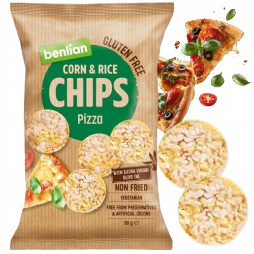 Przejdź do produktu Benlian Super Chipsy Kukurydziano Ryżowe O Smaku Pizza Benlian 50g