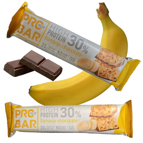 Przejdź do produktu Pro Elit WYSOKOBIAŁKOWY BATON Z CZEKOLADĄ i Bananem