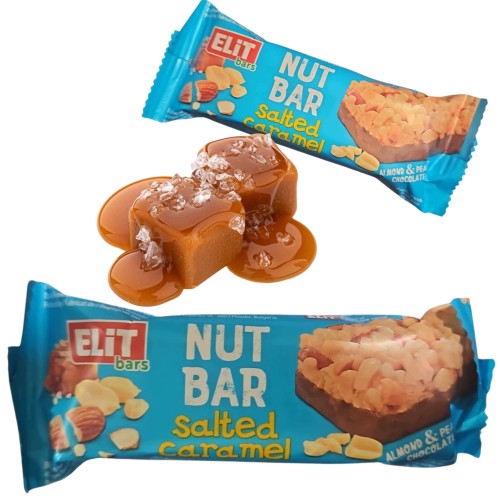 Przejdź do produktu Elit Bars BATON ZE Słonym Karmelem I MLECZNĄ CZEKOLADĄ 40g