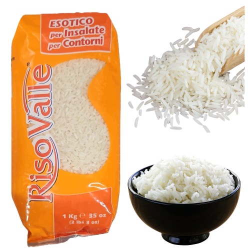 Przejdź do produktu RISOVALLE Ryż biały o Długim Ziarnie Włoski Idealny do Dań 1 kg