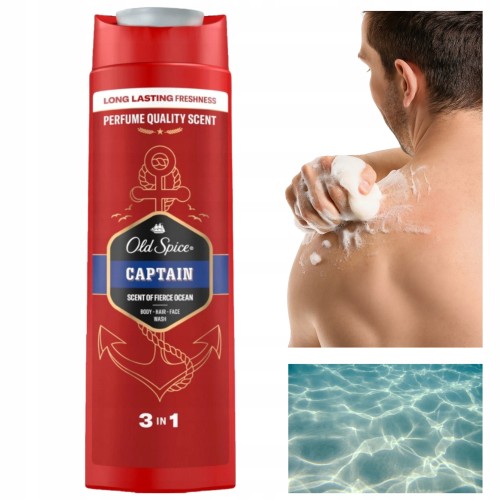 Przejdź do produktu Old Spice Captain 3w1 Żel Pod Prysznic Świetny Dla Mężczyzn 400ml